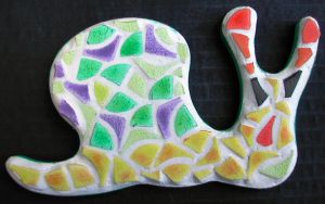 DIY  Kit mosaïque enfant  "Couic" L'escargot"