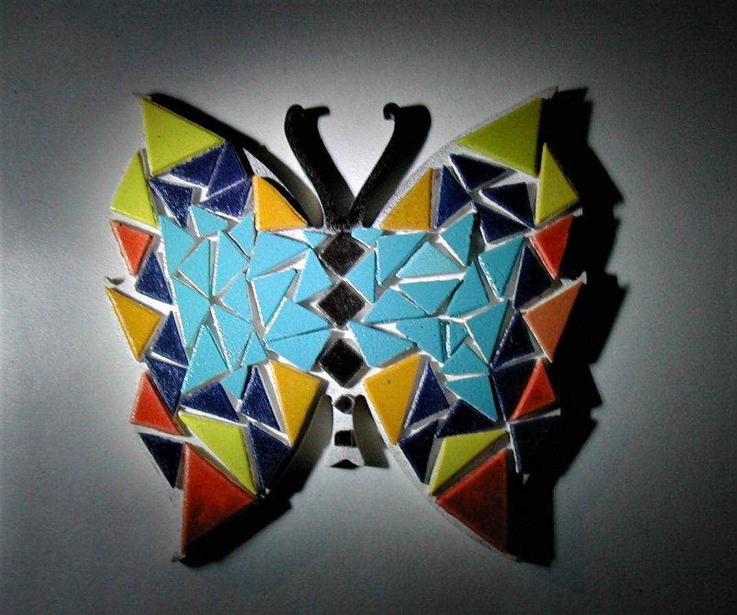 DIY Coffret kit mosaïque enfant 4/10 ans "Papillon CITRUS bleu"