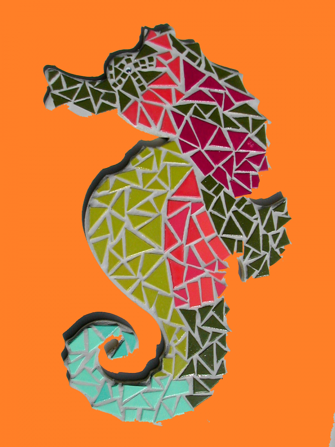 DIY KIT de création mosaïque " décoration hippocampe"